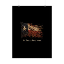Load image into Gallery viewer, Rolled Posters - 1st Texas Infantry in the cornfield - Tattered Texas pride in battle - Left
