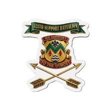 Load image into Gallery viewer, Die-Cut Magnet - 528th Support Bn - DUI - Ribbon - Branch - 3D - Enhanced
