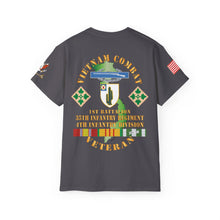 Load image into Gallery viewer, Unisex Ultra Cotton Tee - Vietnam Combat Infantry Veteran, 1st Battalion, 35th Infantry Regiment with CIB - Vietnam Service RIbbons
