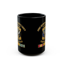 Load image into Gallery viewer, Black Mug (15oz) - Army - Army Security Agency Group DUI - w SVC Ribbons - 3D - Enhanced