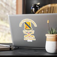 Load image into Gallery viewer, Kiss-Cut Vinyl Decals - Army - 14th Cavalry Regiment w Cav Br - 2nd Squadron - Operation Iraqi Freedom - 2010 - Red Txt X 300