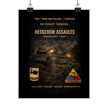 Load image into Gallery viewer, Matte Poster - Hedgerow assault in Normandy, 1944 - Shirt - Back