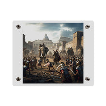Load image into Gallery viewer, Acrylic Wall Art Panel - Hannibal Battling the Roman Legions as he Enters Rome