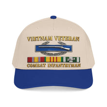 Load image into Gallery viewer, Mid Profile Baseball Cap - Army - Vietnam Veteran - Cbt Infantryman w CIB VN SVC - 3D X 300