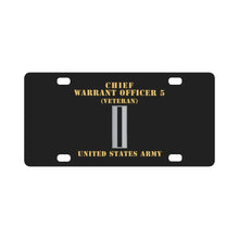 Load image into Gallery viewer, Army - Chief Warrant Officer 5 - CW05 - Veteran - Flat - X 300 Classic License Plate