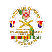 Load image into Gallery viewer, Kiss-Cut Stickers - Army - Vietnam Combat Vet - 8th Bn 4th Artillery - I Field Force