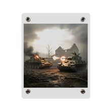 Load image into Gallery viewer, Acrylic Wall Art Panel - M10 Wolverine battles German Panzer Tank WWII