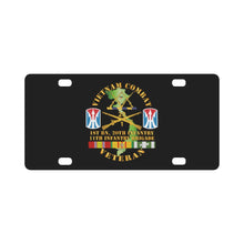 Load image into Gallery viewer, Army - Vietnam Combat Veteran w 1st Bn 20th Inf - 11th Inf Bde SSI Classic License Plate