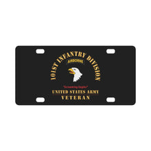 Load image into Gallery viewer, Army - SSI - 101st Airborne Division - Screaming Eagles - US Army Veteran X 300 Classic License Plate
