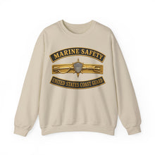Load image into Gallery viewer, Crewneck Sweatshirt - USCG - Marine Safety w txt - 3D - Enhanced