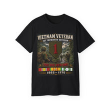 Load image into Gallery viewer, 1st Infantry Division – The Big Red One - Vietnam Veteran – The Vietnam Soldier – 1961–1975 – Military Service Tribute T-Shirt