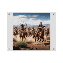 Load image into Gallery viewer, Acrylic Wall Art Panel - Apache Indians attacking a Pony Express Rider