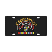 Load image into Gallery viewer, Army - 1st Ranger Bn - Operation Urgent Fury w Svc Ribbons X 300 Classic License Plate