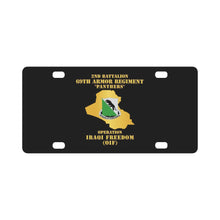 Load image into Gallery viewer, Army - 2nd Bn 69th Armor Regt - OIF w Map Classic License Plate