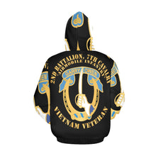 Load image into Gallery viewer, Men's All Over Print Hoodie (USA Size) (Model H13) - 2nd Battalion, 7th Cavalry - Vietnam Veteran