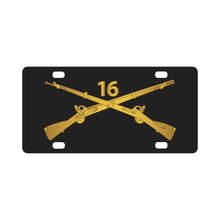 Load image into Gallery viewer, Army - 16th Infantry Regiment Branch wo Txt Classic License Plate