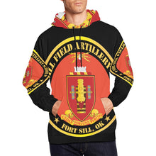 Load image into Gallery viewer, Men's All Over Print Hoodie (USA Size) (Model H13) - Army - Fort Sill Field Artillery School, COA Fort Sill, OK