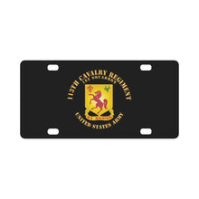Load image into Gallery viewer, 113th Cavalry Regiment - DUI - US Army X 300 Classic License Plate
