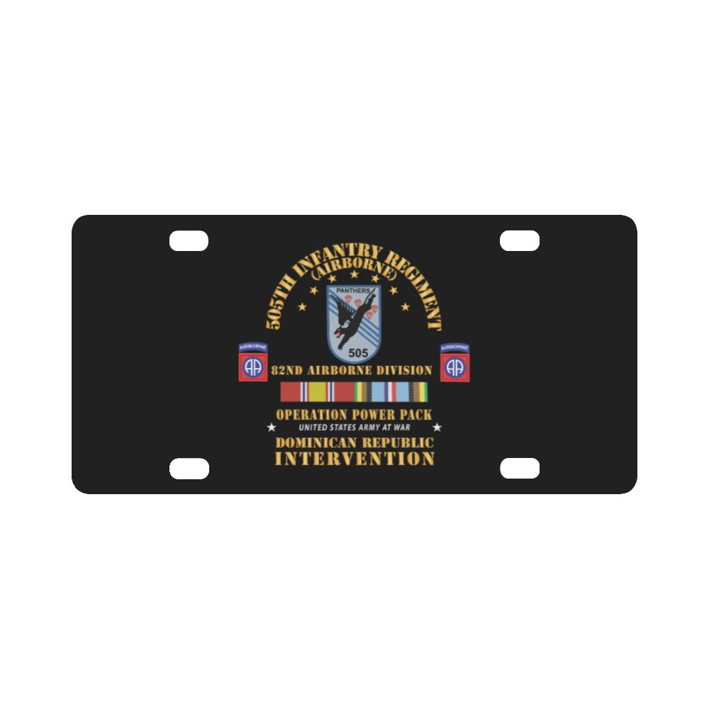 Power Pack - 505th PIR SSI - 82nd Airborne Division w Svc Ribbons Classic License Plate
