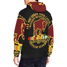 Load image into Gallery viewer, Men's All Over Print Hoodie (USA Size) (Model H13) - 1st Squadron, 10th Cavalry w SVC