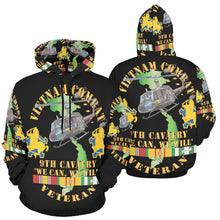 Load image into Gallery viewer, Men's All Over Print Hoodie (USA Size) (Model H13) - Vietnam Combat Cavalry Veteran w 9th Cav Helicopter