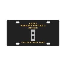 Load image into Gallery viewer, Army - Chief Warrant Officer 2 - CW02 - Flat - Retired X 300 Classic License Plate