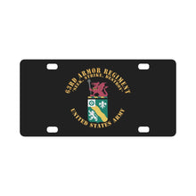 Load image into Gallery viewer, Army - COA - 63rd Armor w Txt X 300 Classic License Plate