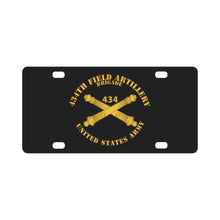 Load image into Gallery viewer, Army - 434th Field Artillery Brigade w Arty Branch Classic License Plate
