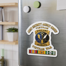 Load image into Gallery viewer, Die-Cut Magnet - Army - Army Security Agency Group DUI - w SVC Ribbons - 3D - Enhanced