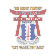 Load image into Gallery viewer, Kiss-Cut Stickers - Army - 187th Infantry Regiment - Torii, Rakkasans, Let Valor Not Fail, English, Latin X 300
