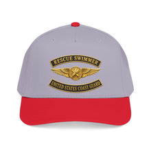 Load image into Gallery viewer, Mid Profile Baseball Cap - USCG - Aviation Rescue Swimmer w txt - 3D - Enhanced