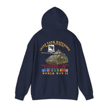 Load image into Gallery viewer, WWII 761st Tank Battalion Hoodie — ‘Black Panthers’ Memorial Sweatshirt - Back Print