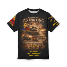 Load image into Gallery viewer, Battle of 73 Easting Veterans Tribute All-Over Print Tee — 3rd Armored Division (Spearhead) - SFC RUDY