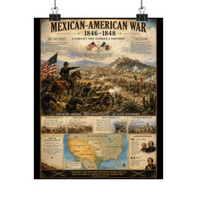 Load image into Gallery viewer, Mexican-American War (1836) Tribute Matte Poster - "The War That Expanded a Nation"