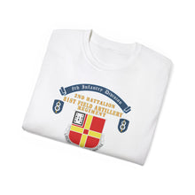 Load image into Gallery viewer, Unisex Ultra Cotton Tee - 8th Infantry Division Scroll - 2nd Bn, 81st Field Artillery Regiment - Idar Oberstein Germany - Cold War Vet w COLD SVC - 1970 - 1980