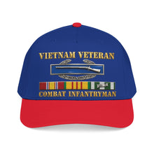 Load image into Gallery viewer, Mid Profile Baseball Cap - Army - Vietnam Veteran - Cbt Infantryman w CIB VN SVC - 3D X 300