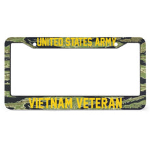 Load image into Gallery viewer, VIETNAM VETERAN - All Over Print License Plate Frame License Plate Frame Black