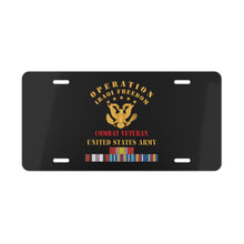 Load image into Gallery viewer, License Plate - Army - IRAQI FREEDOM Veteran - Combat Veteran