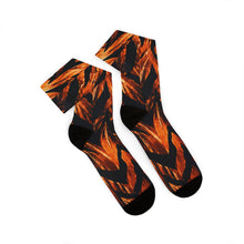 Load image into Gallery viewer, Sublimation Socks - Fiery orange tiger-stripe