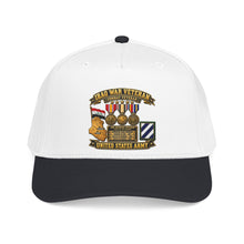 Load image into Gallery viewer, Mid Profile Baseball Cap - Army - Iraq War Veteran - Ribbon Bar - Map - SSI - 3rd Infantry Division - 3D - Enhanced