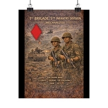 Load image into Gallery viewer, Matte Poster - 5th Infantry Division - Vietnam War 1st Brigade in Quang Tri