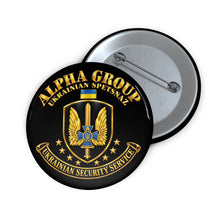 Load image into Gallery viewer, Custom Pin Buttons - Ukraine - Alpha Group - Ukrainian Spetsnaz - 3D - Enhanced