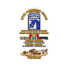 Load image into Gallery viewer, Kiss-Cut Stickers - XVIII Airborne Corps Desert Storm Ribbons - with Scene - 3D - Transparent