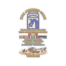 Load image into Gallery viewer, Kiss-Cut Stickers - XVIII Airborne Corps Desert Storm Ribbons - with Scene - 3D - Transparent