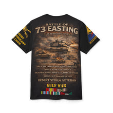 Load image into Gallery viewer, Battle of 73 Easting Veterans Tribute All-Over Print Tee — 3rd Armored Division (Spearhead) - SFC RUDY