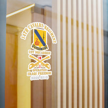 Load image into Gallery viewer, Kiss-Cut Vinyl Decals - Army - 14th Cavalry Regiment w Cav Br - 1st Squadron - Operation Iraqi Freedom - 2009–2010 - Red Txt X 300