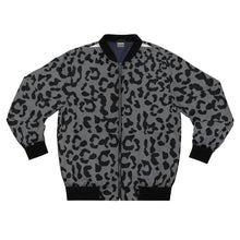 Load image into Gallery viewer, Men's AOP Bomber Jacket - Leopard Camouflage - Battleship Color