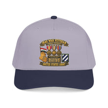 Load image into Gallery viewer, Mid Profile Baseball Cap - Army - Iraq War Veteran - Ribbon Bar - Map - SSI - 3rd Infantry Division - 3D - Enhanced