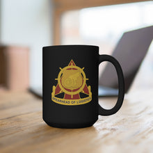 Load image into Gallery viewer, Black Mug 15oz - Army - Transportation Corps Regimental Crest