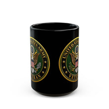 Load image into Gallery viewer, Black Mug (15oz) - Army - US Army Veteran - 3D - Enhanced